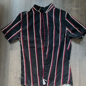 Pacsun striped button down Tee Medium